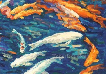 魚の水族館 Painting - yxf0258 印象派の海景